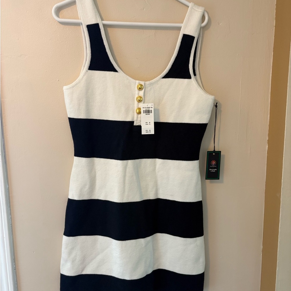Abercrombie & Fitch Black and White Striped Dress